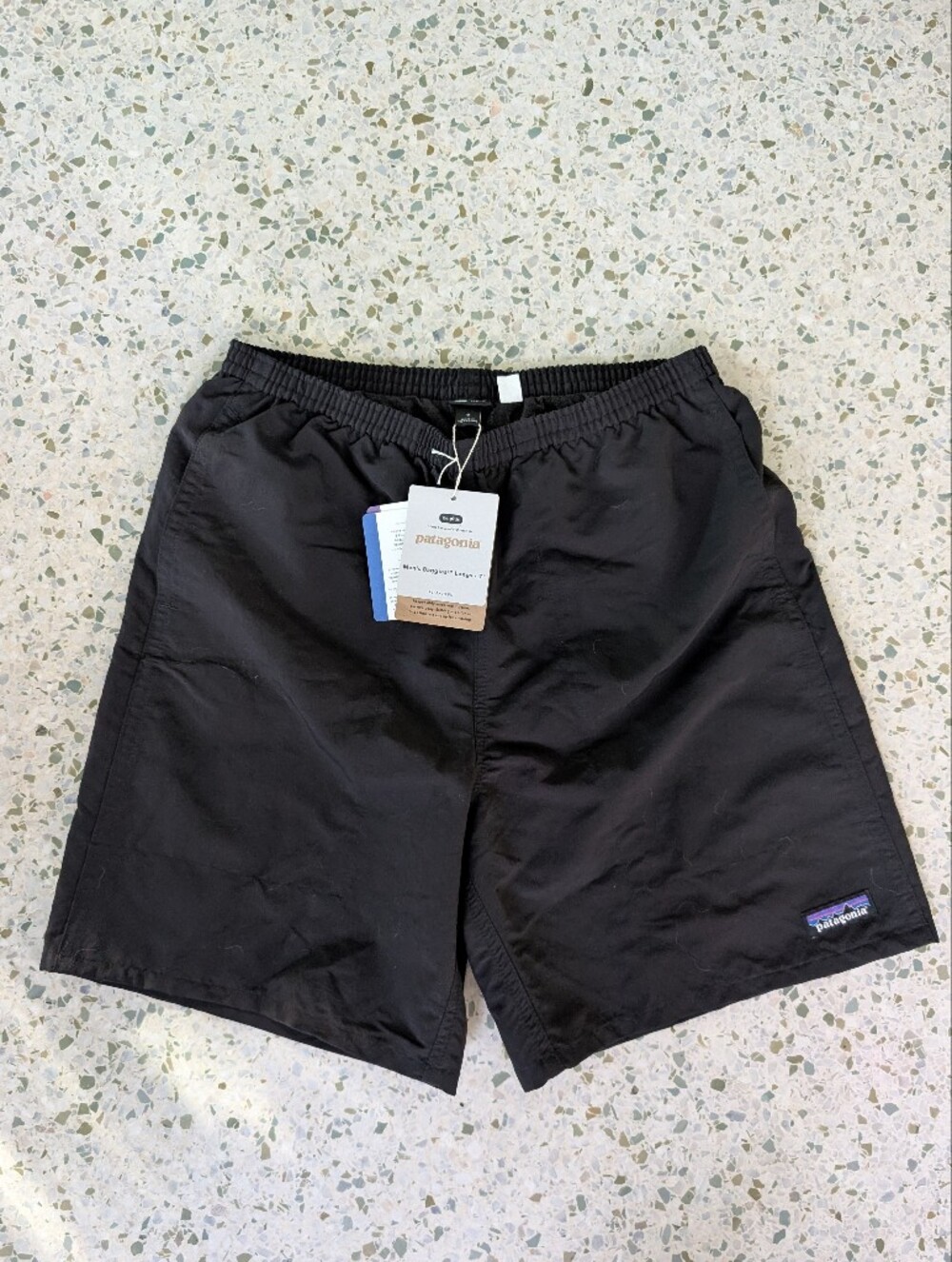 NWT Patagonia Men's Baggies Longs 7"-Black Athletic Shorts